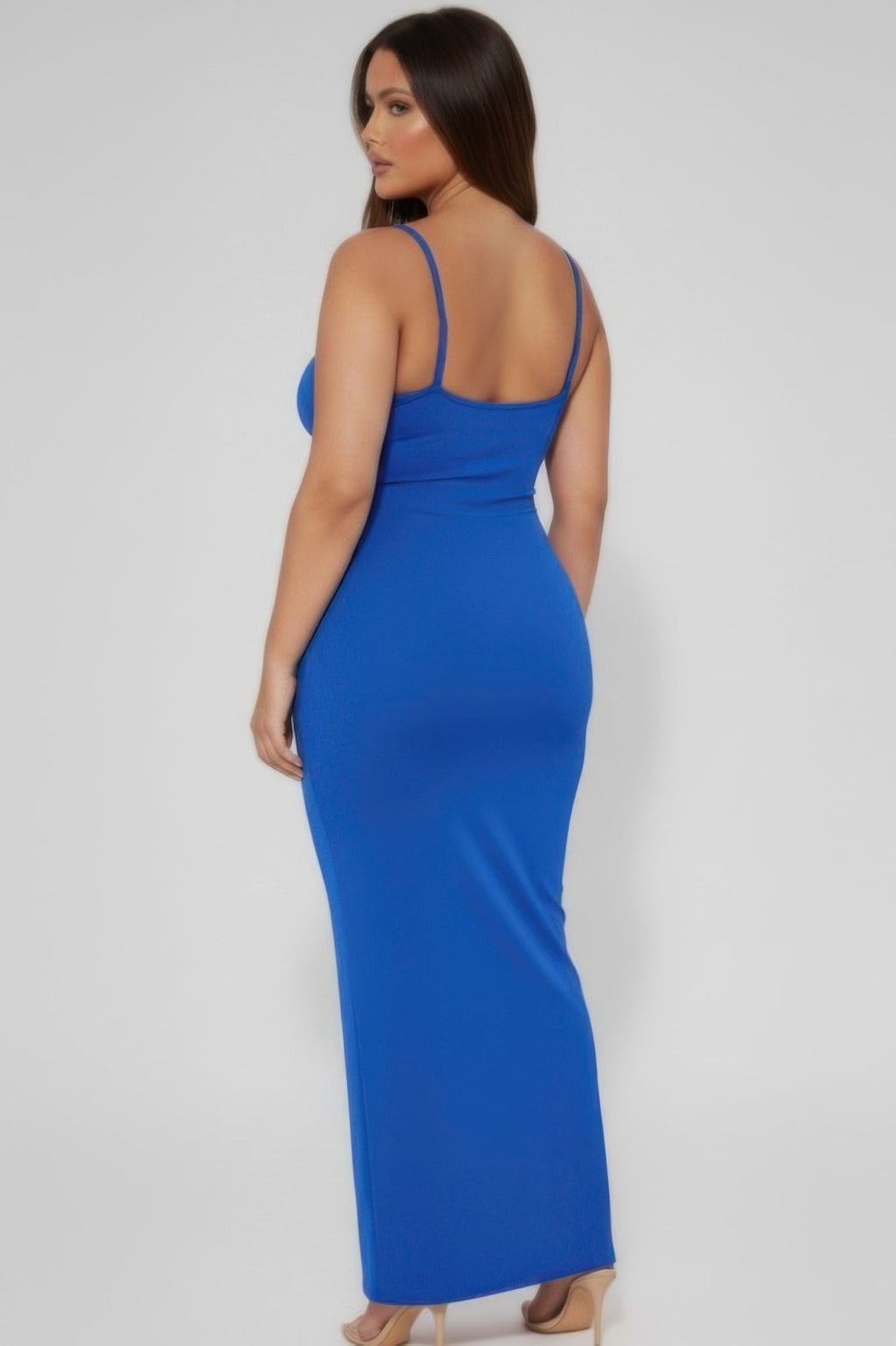 Plus Ribbed Mermaaid Hem Cami Dress by Selvanelle
