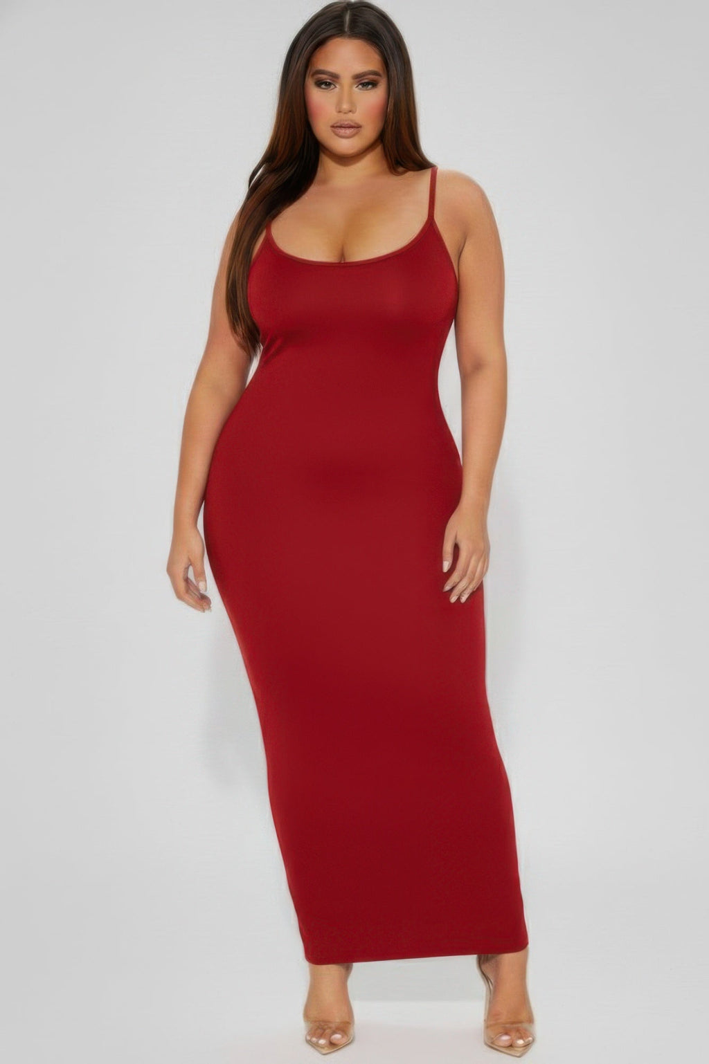 Plus Ribbed Mermaaid Hem Cami Dress by Selvanelle