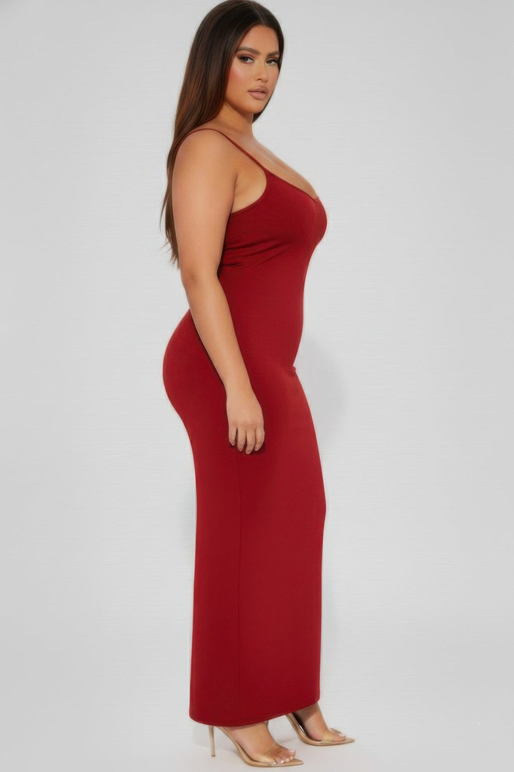 Plus Ribbed Mermaaid Hem Cami Dress by Selvanelle