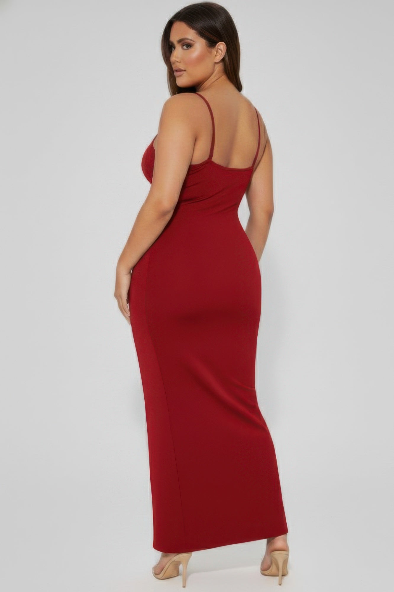 Plus Ribbed Mermaaid Hem Cami Dress by Selvanelle