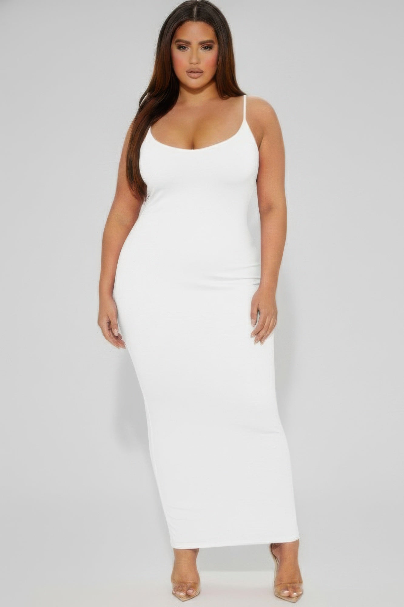 Plus Ribbed Mermaaid Hem Cami Dress by Selvanelle