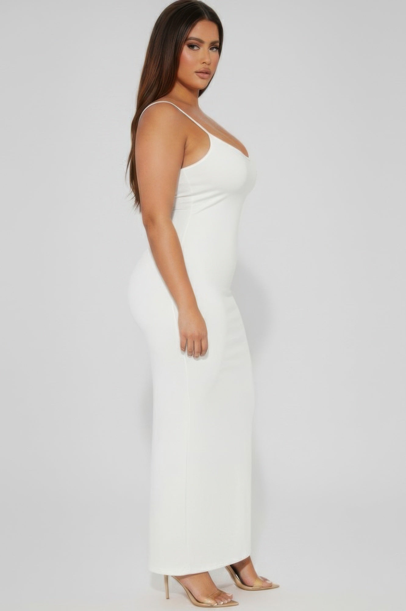 Plus Ribbed Mermaaid Hem Cami Dress by Selvanelle