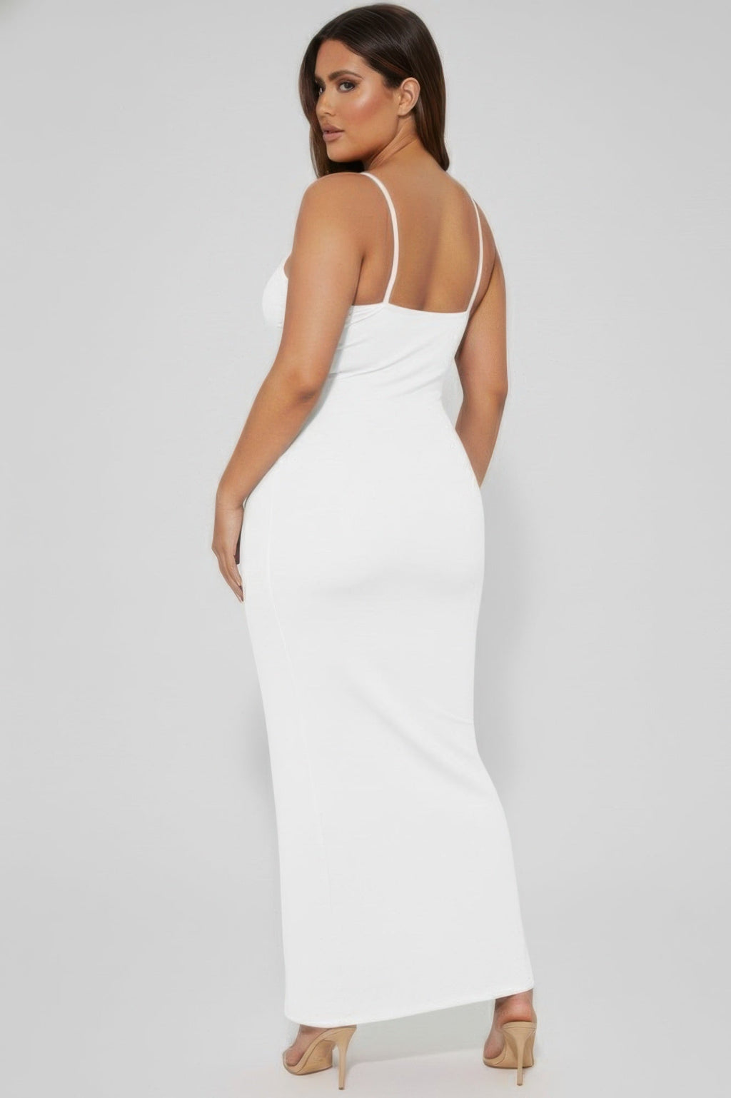 Plus Ribbed Mermaaid Hem Cami Dress by Selvanelle