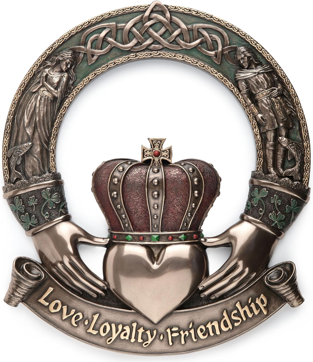 Irish Claddagh Ring Wall Plaque by FairyGlen Store