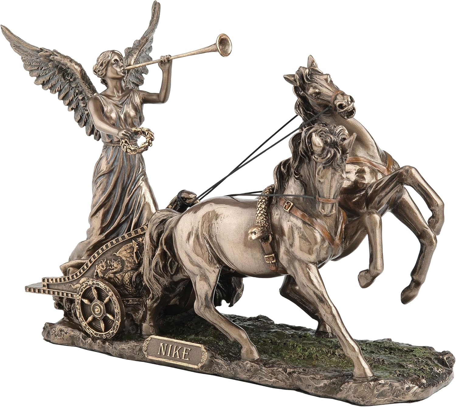 Nike the Greek Goddess of Victory on a Chariot Figurine by FairyGlen Store