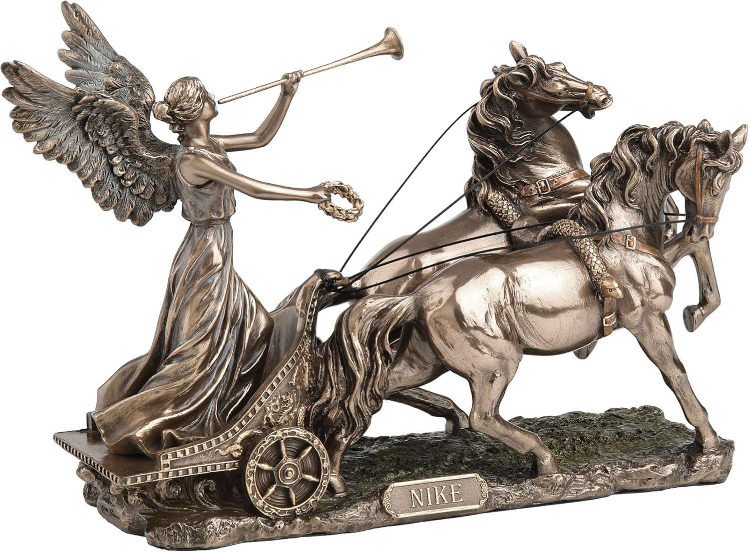 Nike the Greek Goddess of Victory on a Chariot Figurine by FairyGlen Store