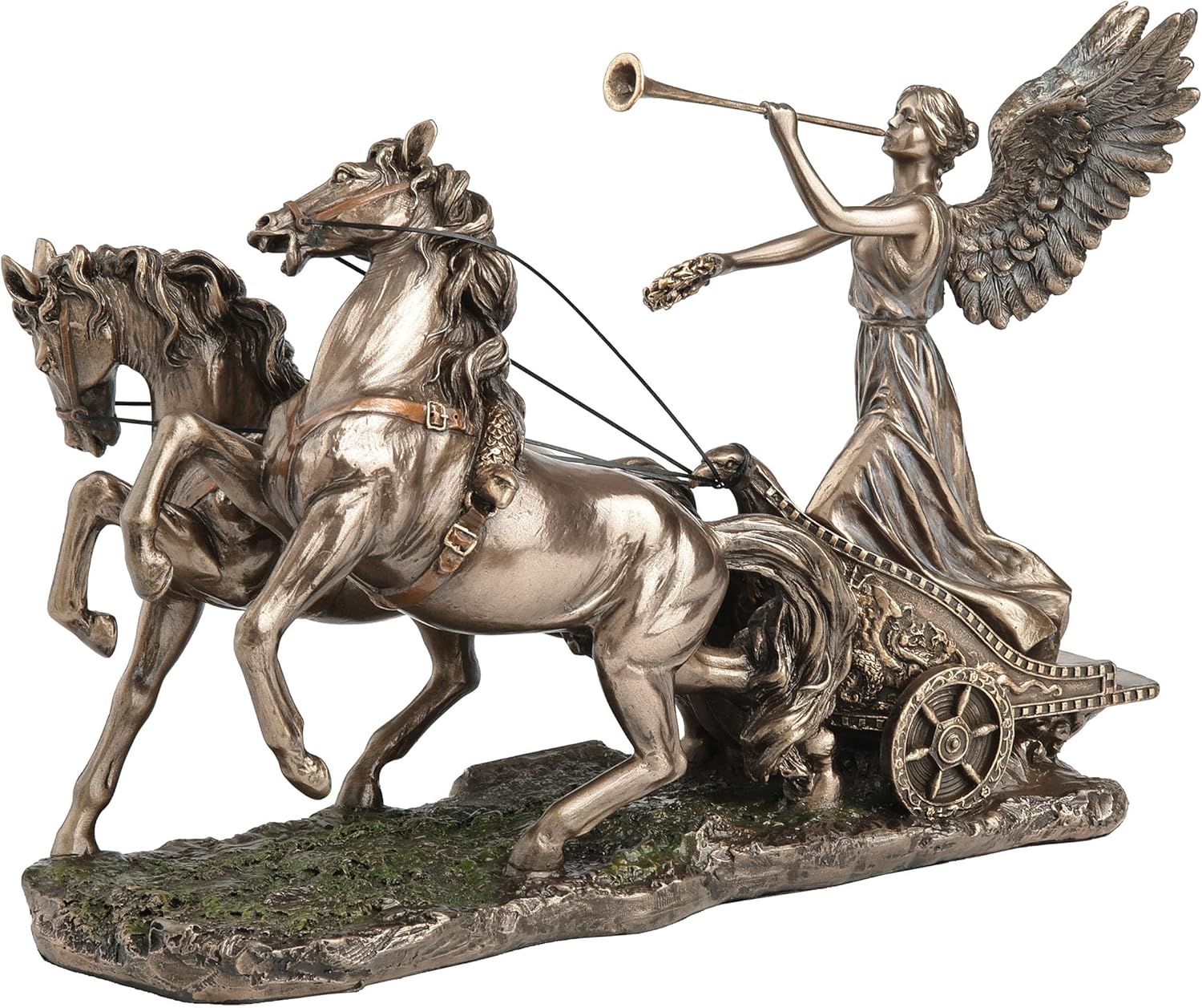Nike the Greek Goddess of Victory on a Chariot Figurine by FairyGlen Store