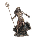 Poseidon Holding Trident Standing on Waves Figurine by FairyGlen Store