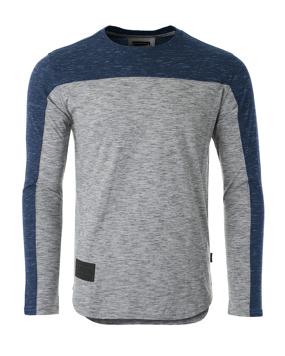 Athletic Color Block Long Sleeve Curved Hemline Casual Shirt - Goddess Imports Marketplace