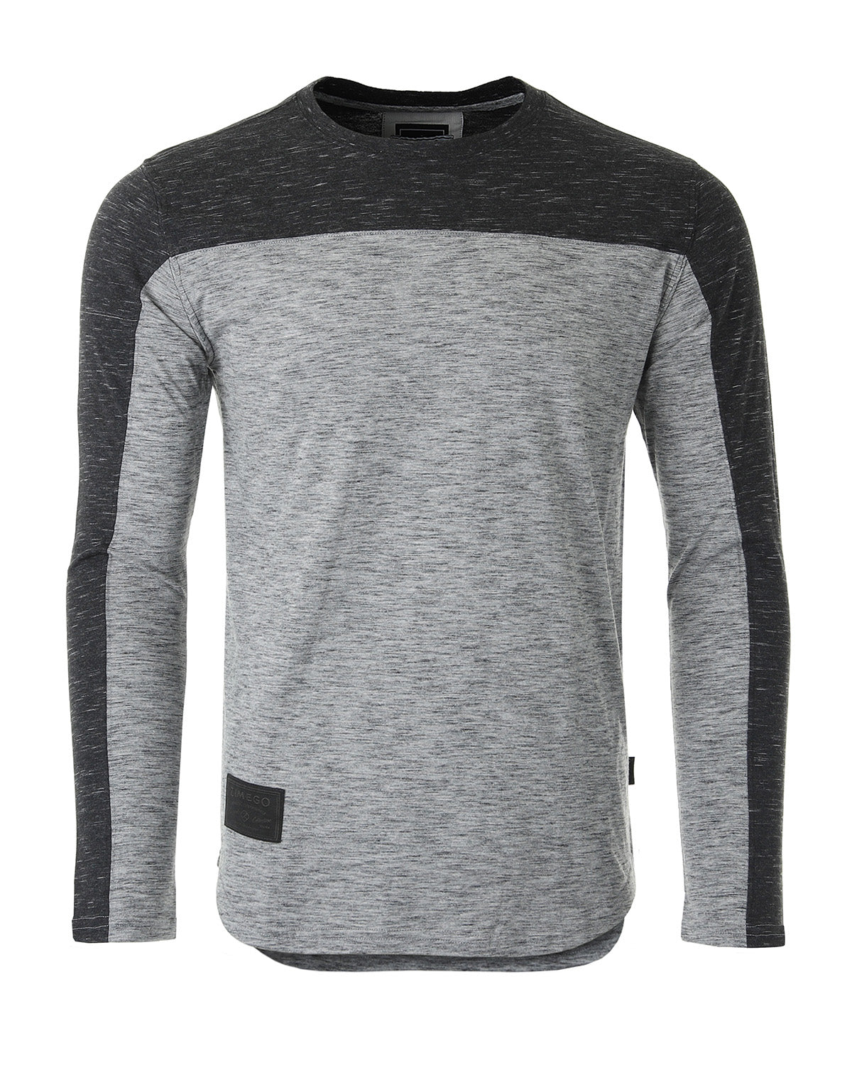 Athletic Color Block Long Sleeve Curved Hemline Casual Shirt - Goddess Imports Marketplace