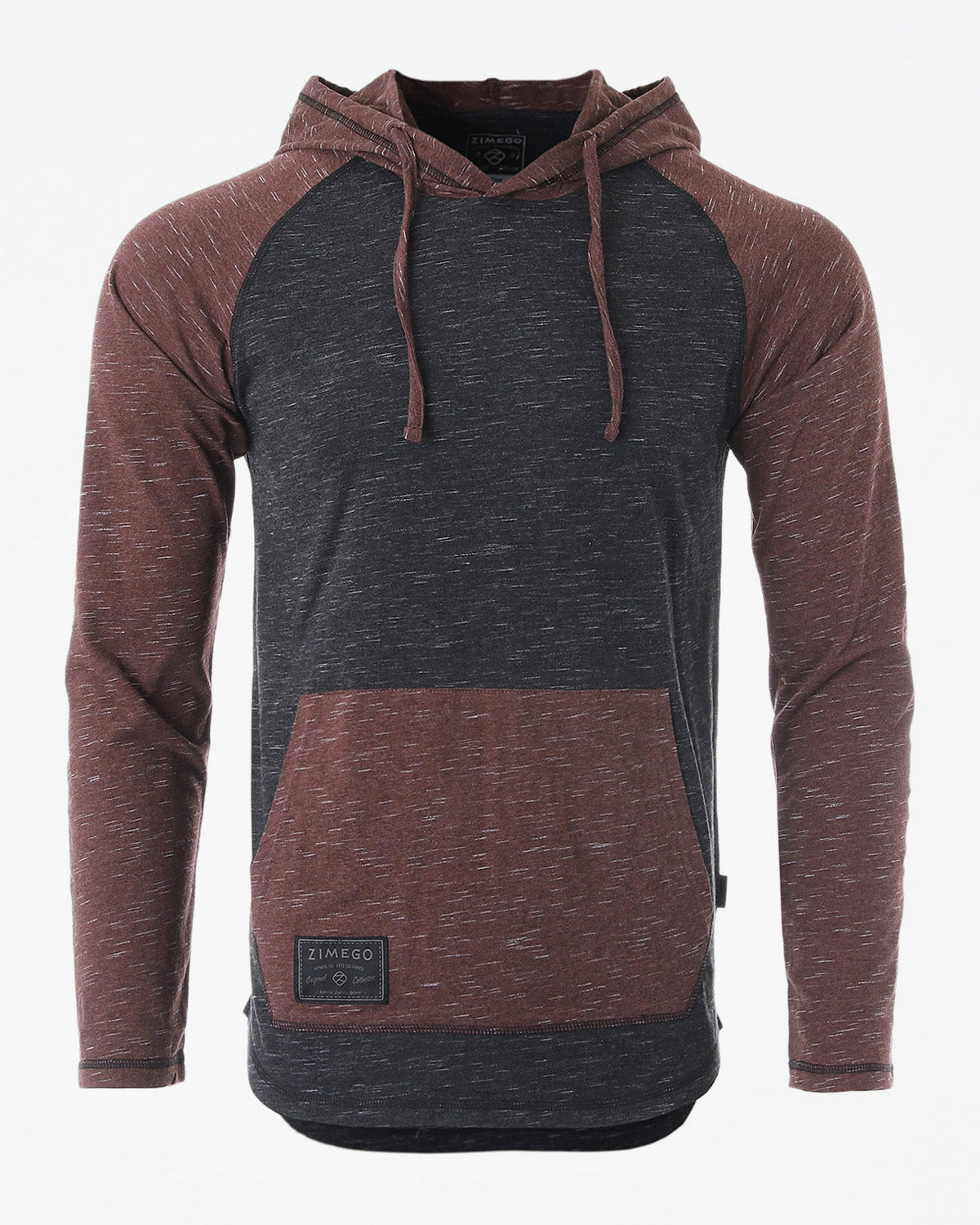 ZIMEGO Mens Long Sleeve Lightweight Hooded Henley – Color Block Pullover Hoodie  for Casual Gym Workout Travel - Goddess Imports Marketplace