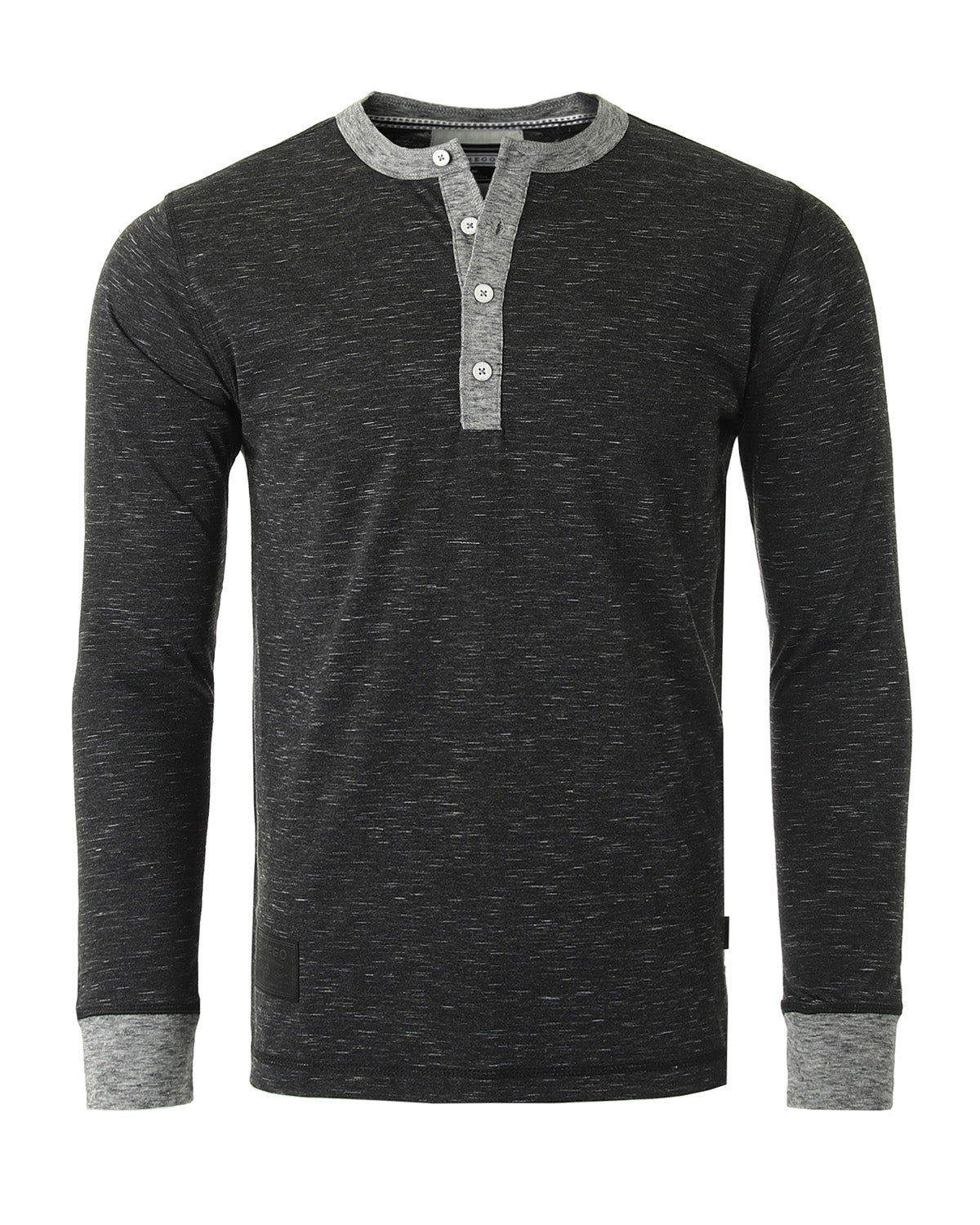 ZIMEGO Men's Long Sleeve Contrast Button Placket Neck Cuffs Casual Henley Shirts - Goddess Imports Marketplace