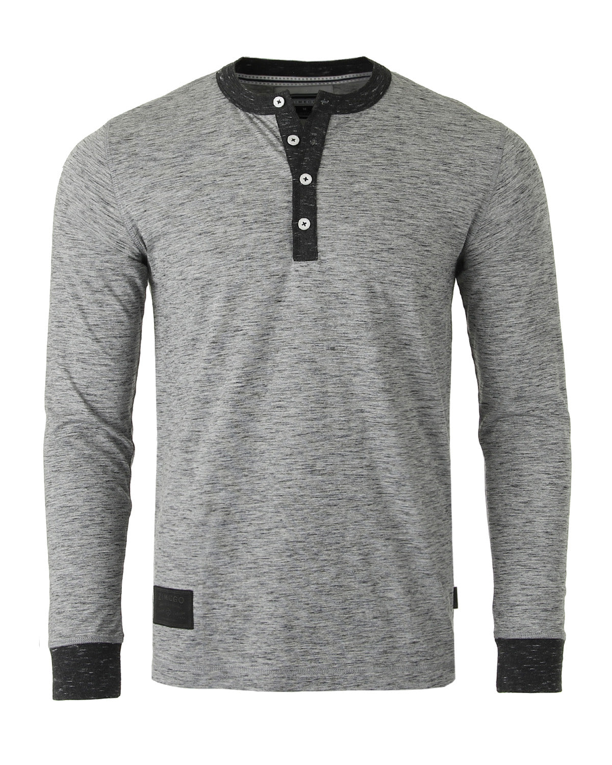 ZIMEGO Men's Long Sleeve Contrast Button Placket Neck Cuffs Casual Henley Shirts - Goddess Imports Marketplace