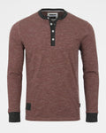 ZIMEGO Men's Long Sleeve Contrast Button Placket Neck Cuffs Casual Henley Shirts - Goddess Imports Marketplace