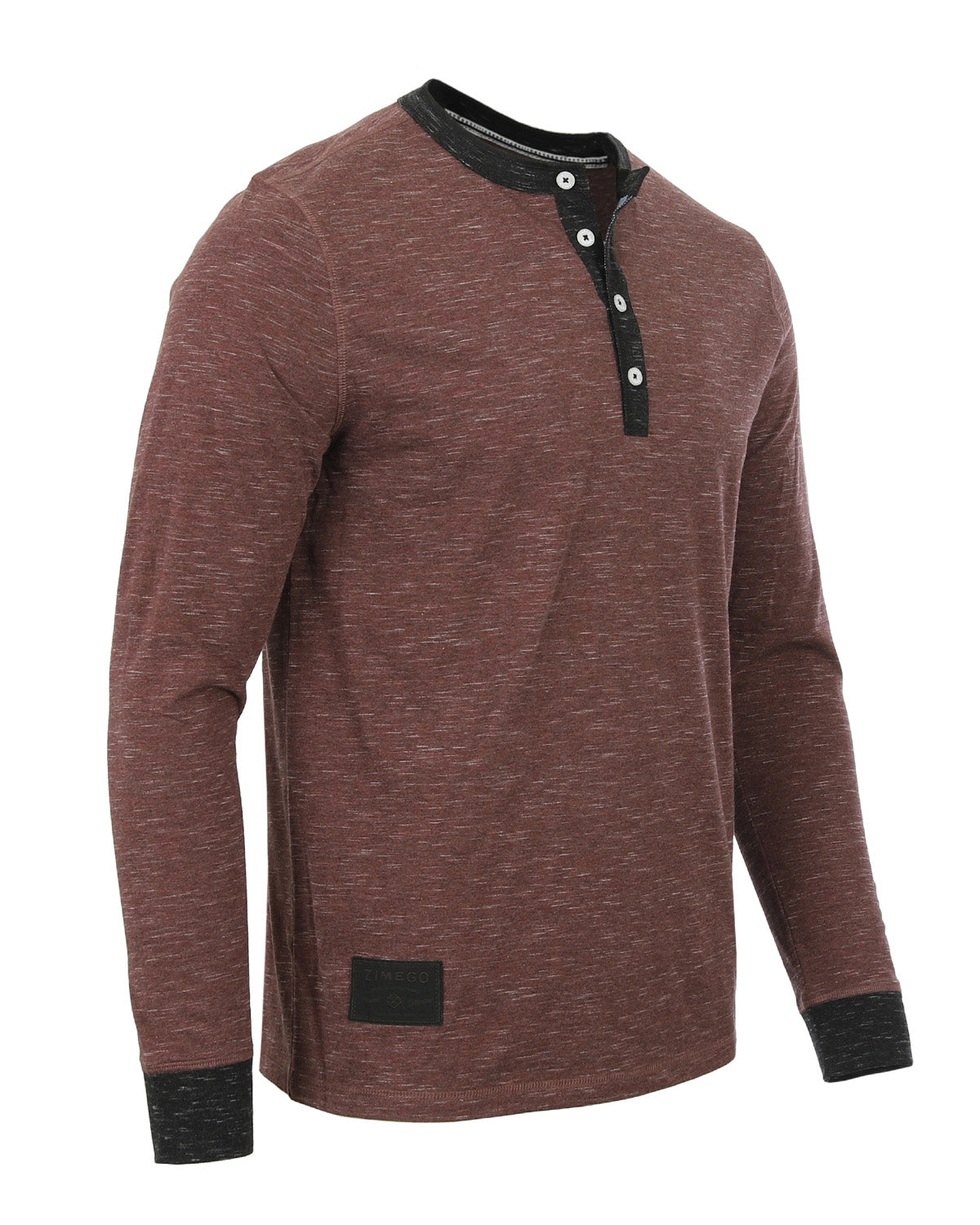 ZIMEGO Men's Long Sleeve Contrast Button Placket Neck Cuffs Casual Henley Shirts - Goddess Imports Marketplace