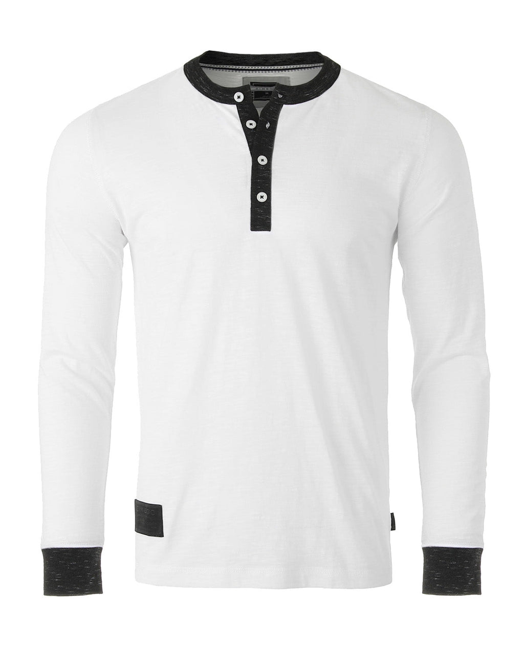 ZIMEGO Men's Long Sleeve Contrast Button Placket Neck Cuffs Casual Henley Shirts - Goddess Imports Marketplace
