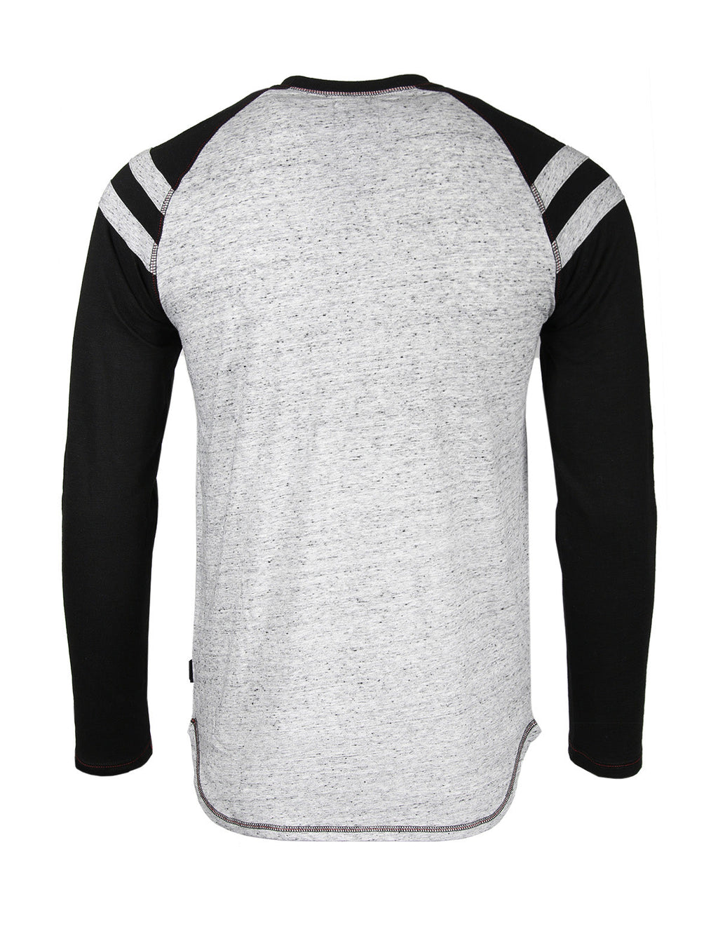 ZIMEGO Men's Long Sleeve Athletic Stripes Arm Contrast Raglan Henley - ZGLS555 - Goddess Imports Marketplace