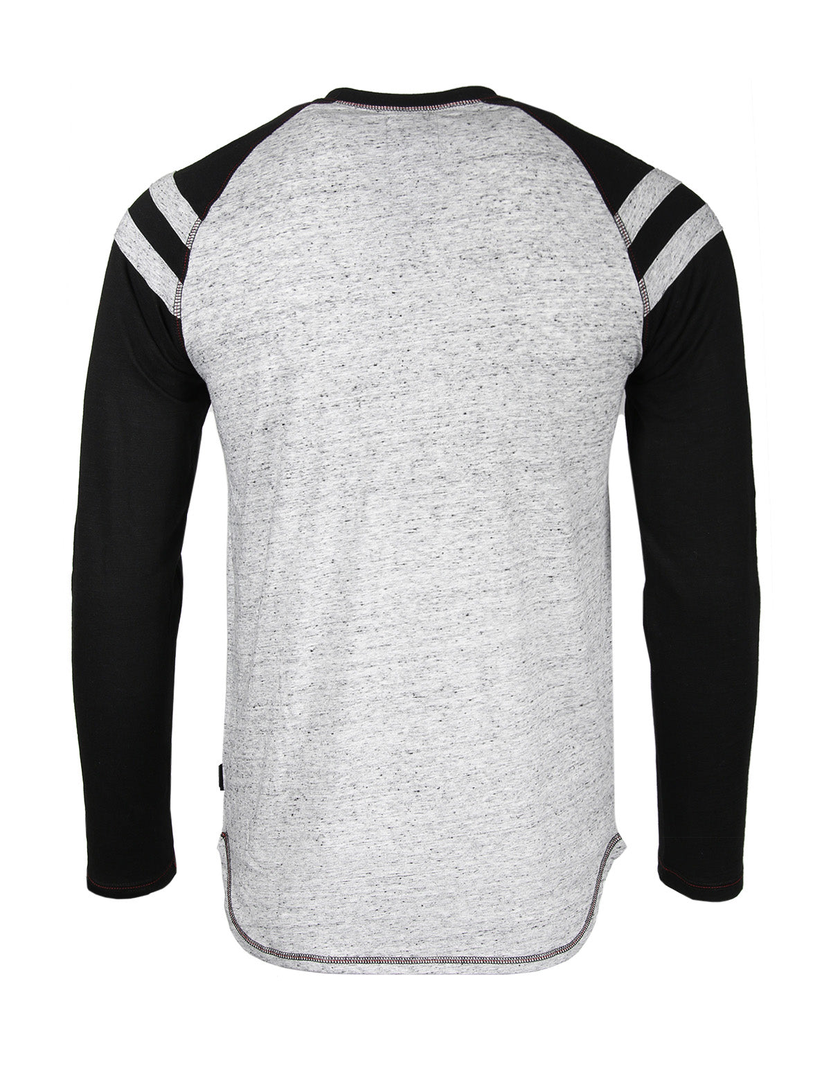 ZIMEGO Men's Long Sleeve Athletic Stripes Arm Contrast Raglan Henley - ZGLS555 - Goddess Imports Marketplace