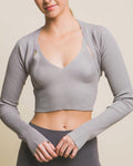 Knit Sweater Cardigan and Crop Tank Top Set - Goddess Imports Marketplace