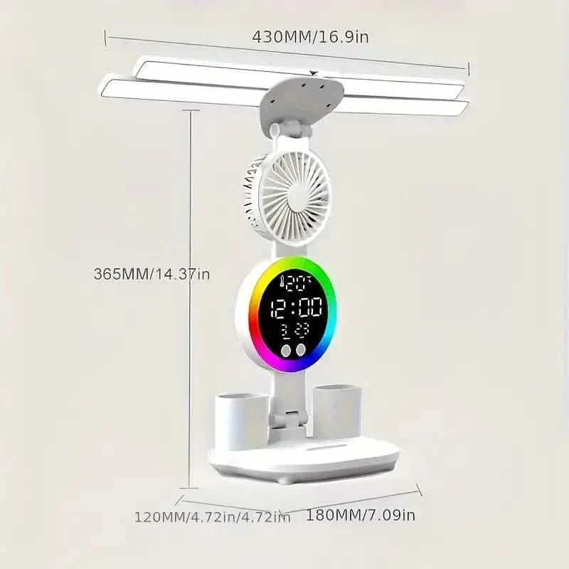 Smart Touch LED Desk Lamp – USB Powered, Dual Head, Dimmable, Color Changing by DailySale