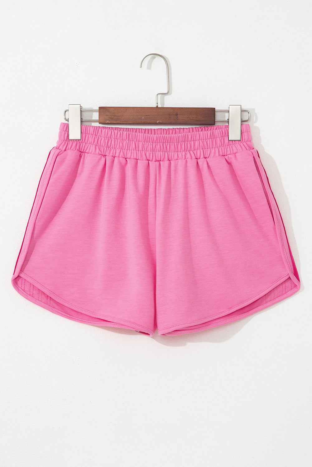 Bonbon Color Block Stripes Elastic High Waist Active Shorts