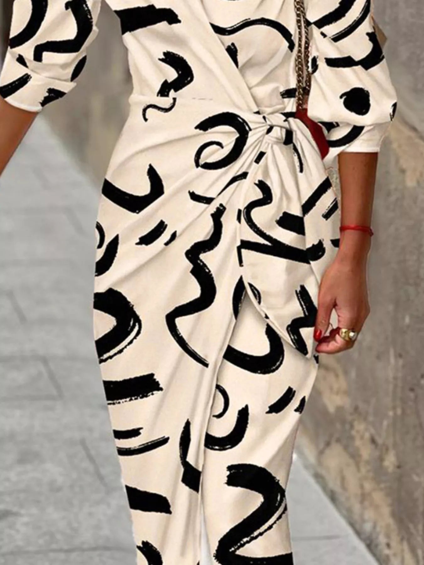 Printed Collared Neck Shirt Dress by Shopiebay