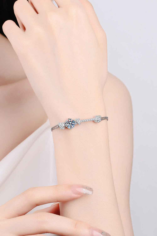 2 Carat Moissanite 925 Sterling Silver Bracelet by Wild and Free Boutique