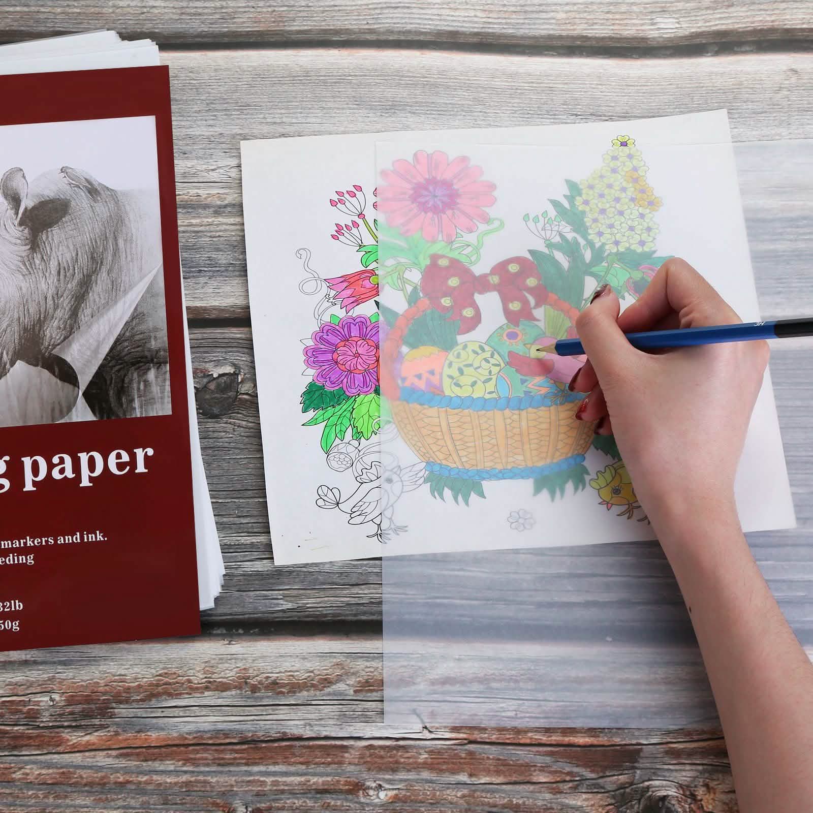 A4 Size 250 Sheets Translucent Vellum Paper for Tracing Sketching Drawing Animation by DailySale