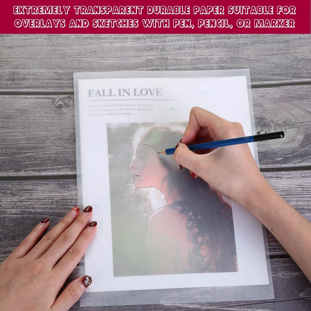 A4 Size 250 Sheets Translucent Vellum Paper for Tracing Sketching Drawing Animation by DailySale