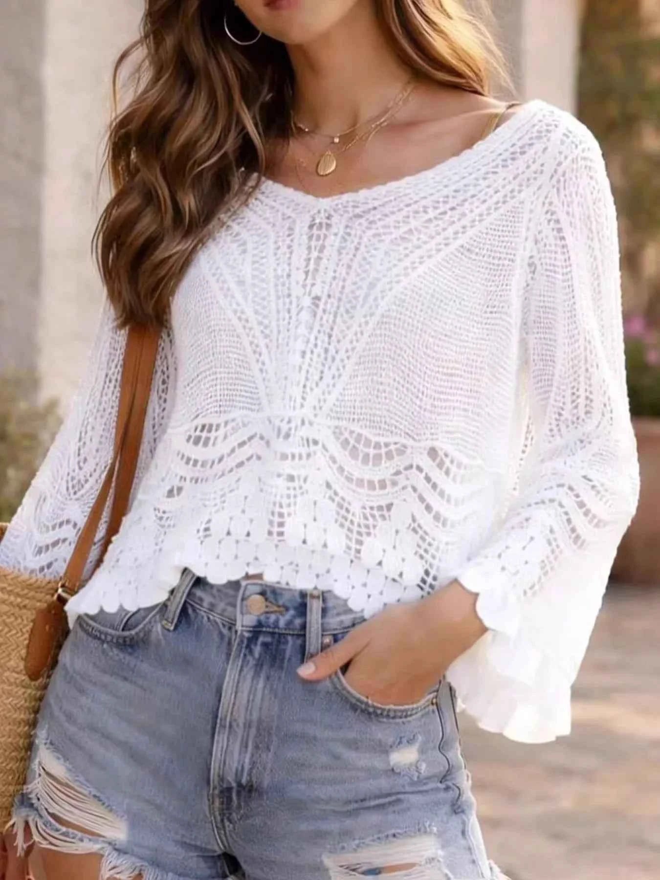 Lightweight Crochet Knit Cover Up