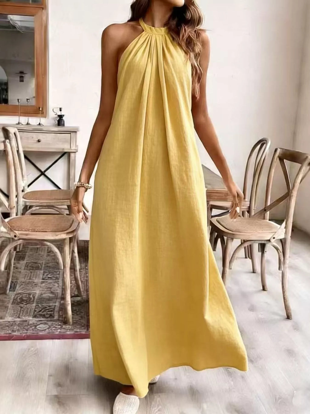 Halter Neck Maxi Dress by Shopiebay
