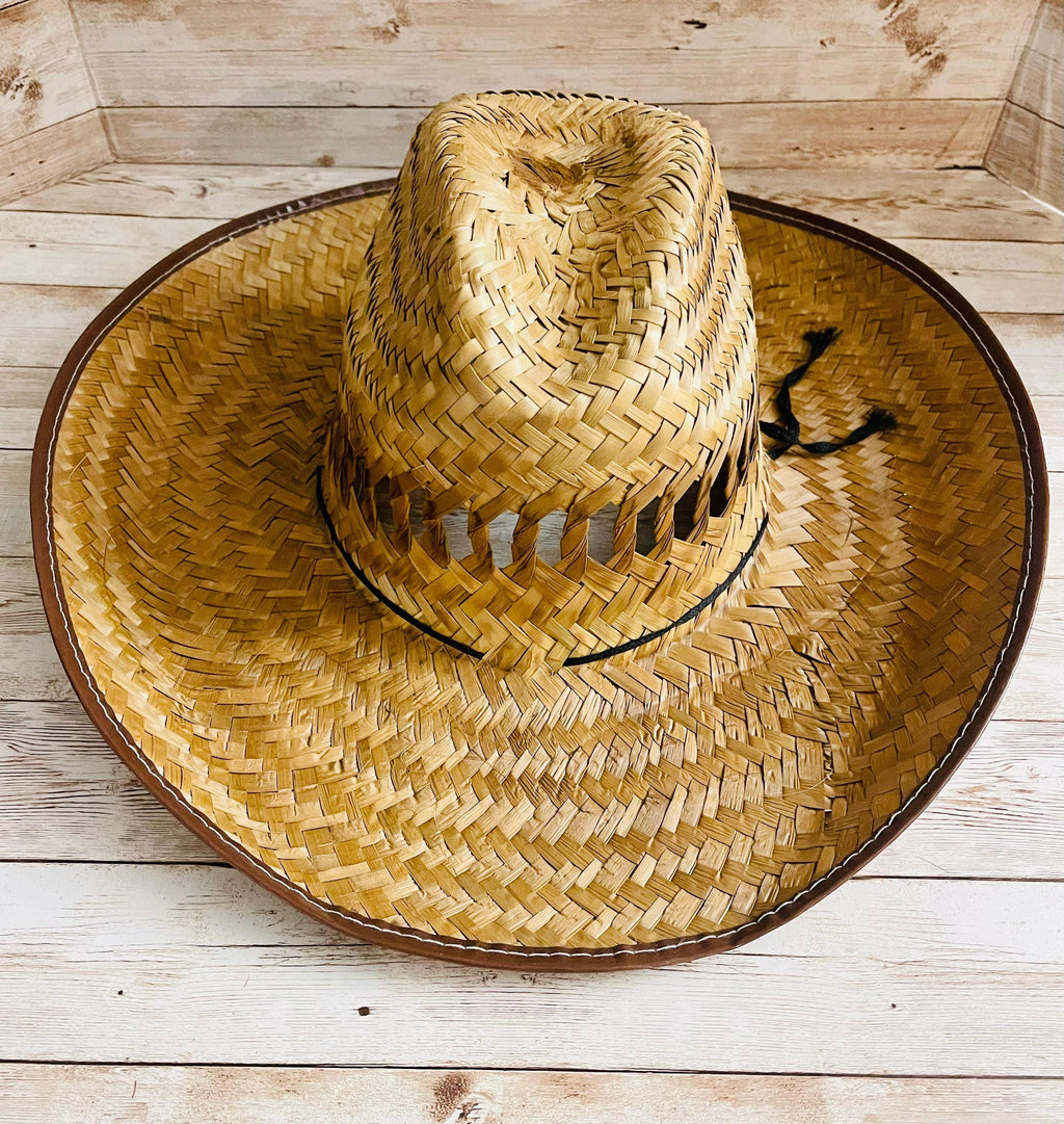 Cowboy Mexican Palm Leaf Straw Hat Sombrero Vaquero Artesanal de Palma by Chica Mexico