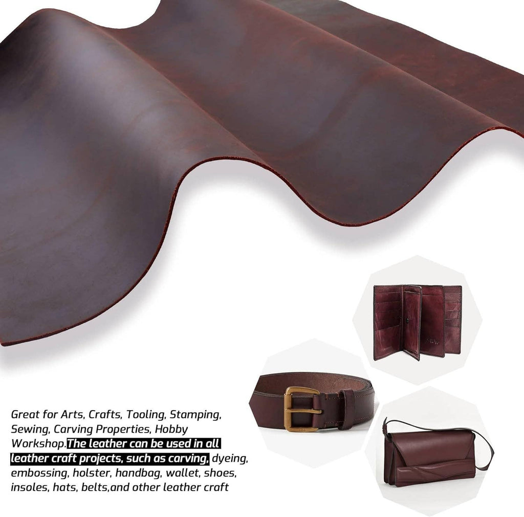Full Grain Cowhide Leather 2mm Tooling Sheets - Craft & DIY by Hadzam