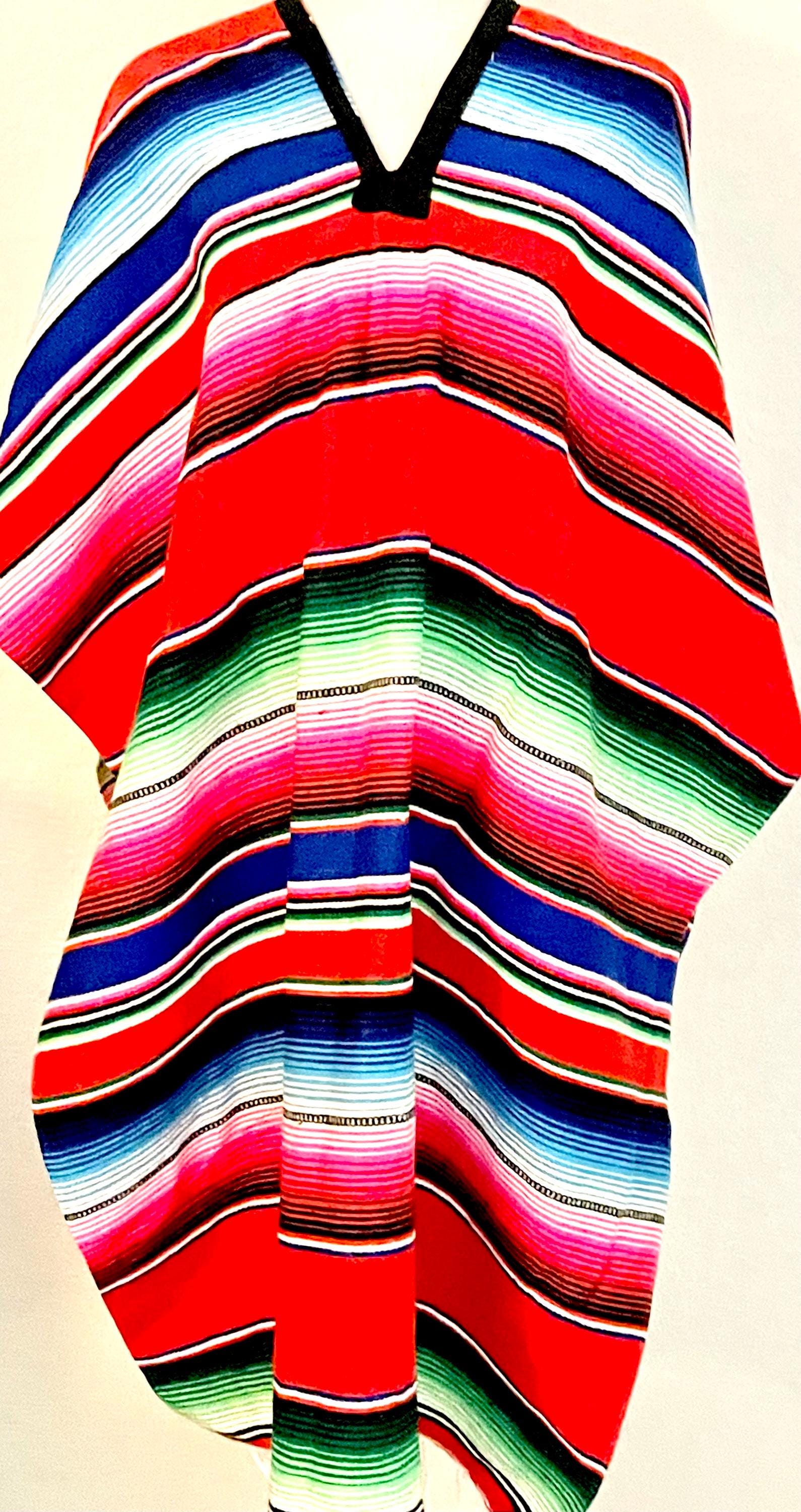 Adult Mexican Saltillo Poncho Sarape Poncho Sarape Saltillo Mexicano by Chica Mexico