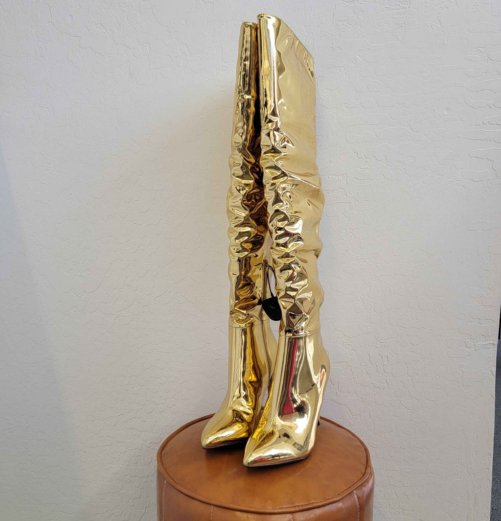 INC Gold Boots Sz 7