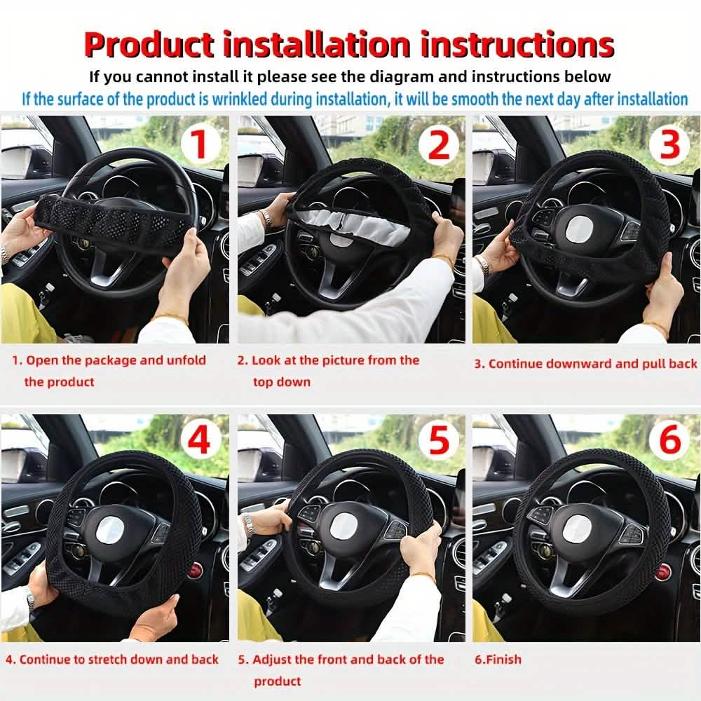 Breathable Comfortable Non-slip Mesh Steering Wheel Cover by DailySale