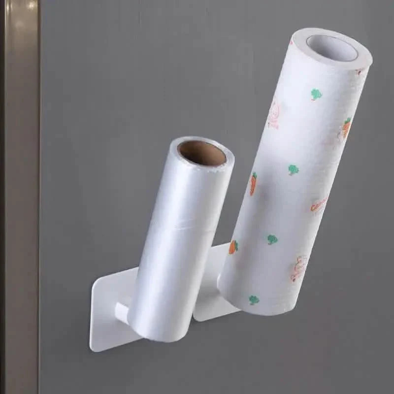 4-Pack: Adhesive Toilet Paper Holder, Wall Mount, White & Black by DailySale