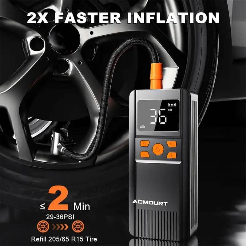 Acmount Tire Inflator Portable Air Compressor 150PSI by DailySale
