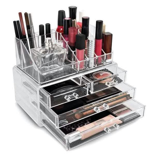 2-Pack: Acrylic Makeup Organizer Cosmetic Jewelry Display Box by DailySale