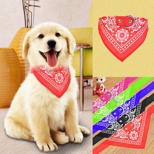 Adjustable Bandana Leather Pet Collar by DailySale