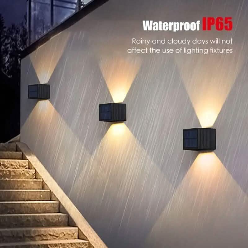 Adjustable Beam Solar Wall Sconce Outdoor Light with 140 Lumens by DailySale