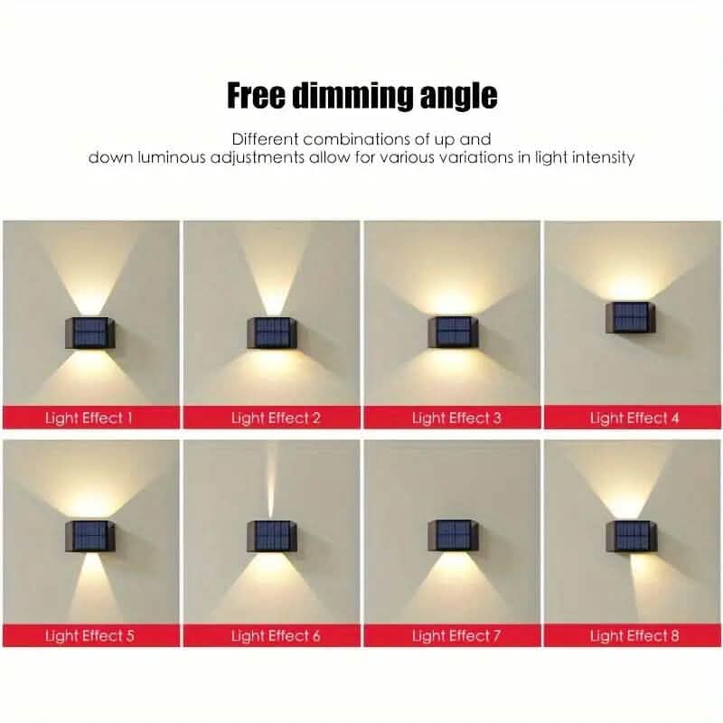 Adjustable Beam Solar Wall Sconce Outdoor Light with 140 Lumens by DailySale