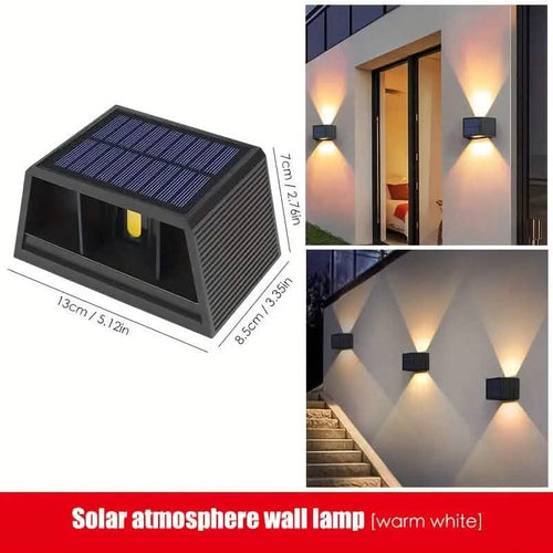 Adjustable Beam Solar Wall Sconce Outdoor Light with 140 Lumens by DailySale