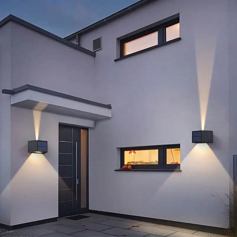 Adjustable Beam Solar Wall Sconce Outdoor Light with 140 Lumens by DailySale