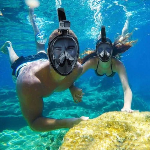 Adjustable Full-Face Snorkel with Attachment for Sports Camera by DailySale