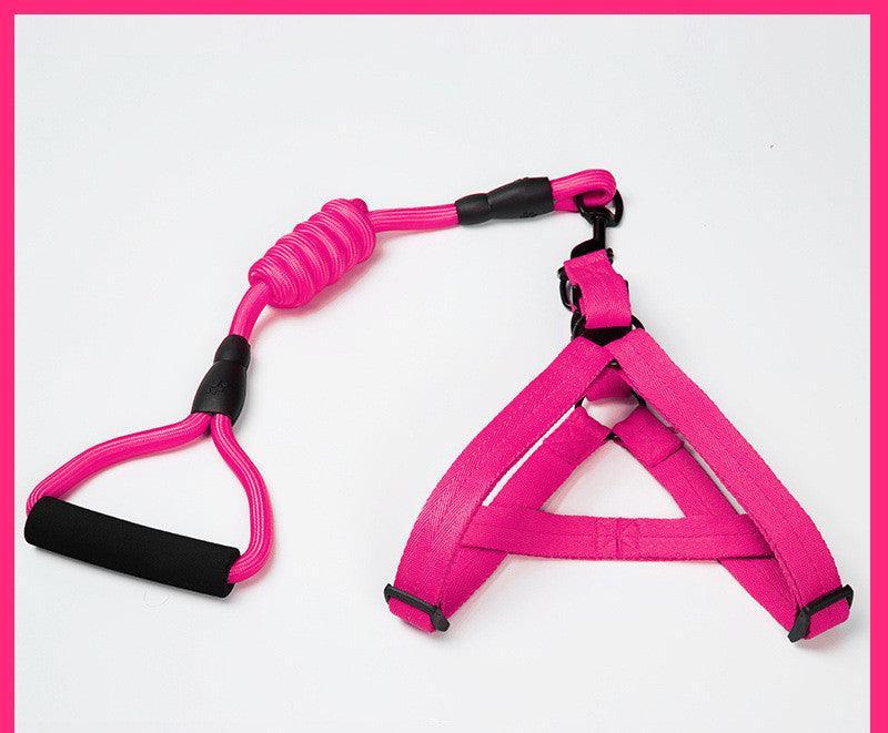 Adjustable Pet Leash And Chest Strap Set With Reflective And Strengthened Design - Goddess Imports Marketplace