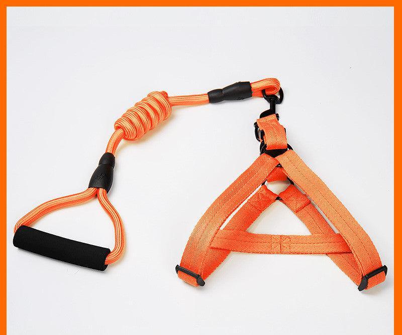 Adjustable Pet Leash And Chest Strap Set With Reflective And Strengthened Design - Goddess Imports Marketplace