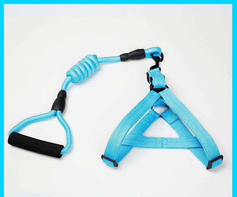 Adjustable Pet Leash And Chest Strap Set With Reflective And Strengthened Design - Goddess Imports Marketplace