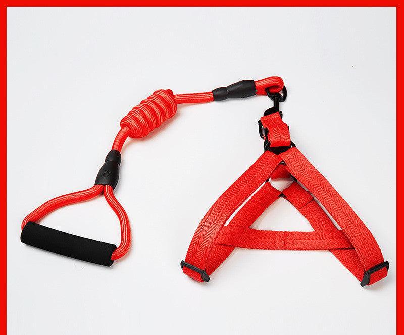 Adjustable Pet Leash And Chest Strap Set With Reflective And Strengthened Design - Goddess Imports Marketplace