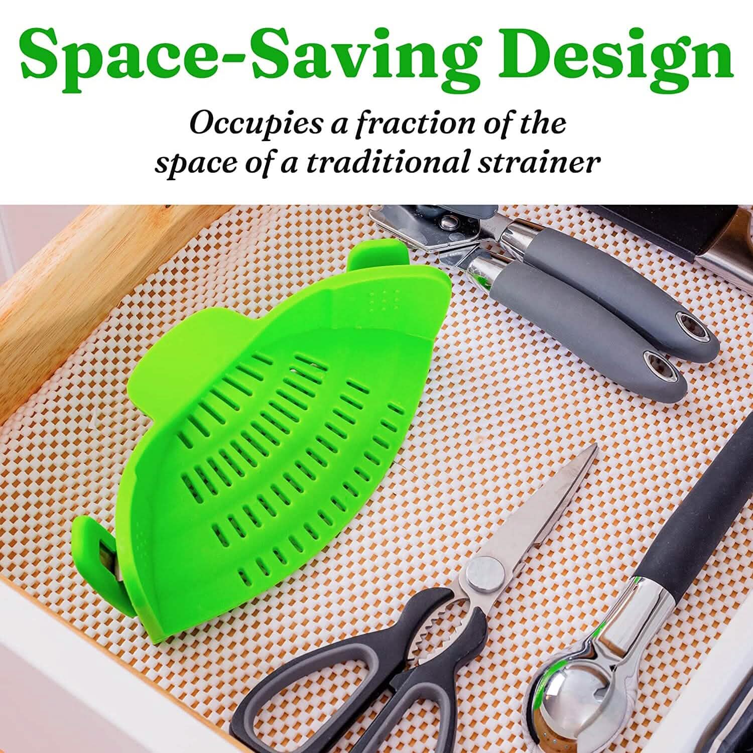 Adjustable Silicone Pot Strainer and Pasta Strainer by DailySale